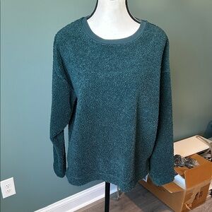 LOFT Green Crew Neck Sweater